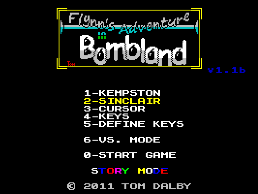 Flynn's Adventure in Bombland - Title Screen
