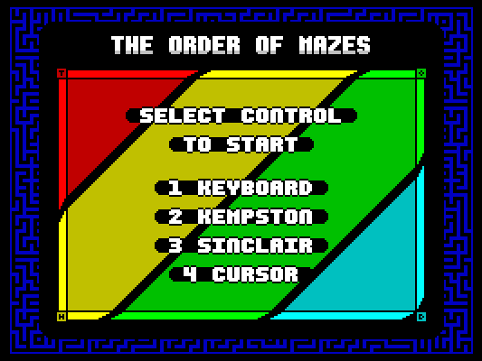 The Order of Mazes - Title Screen