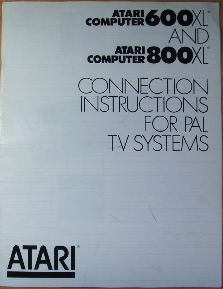 Atari 800XL - Connection Instructions