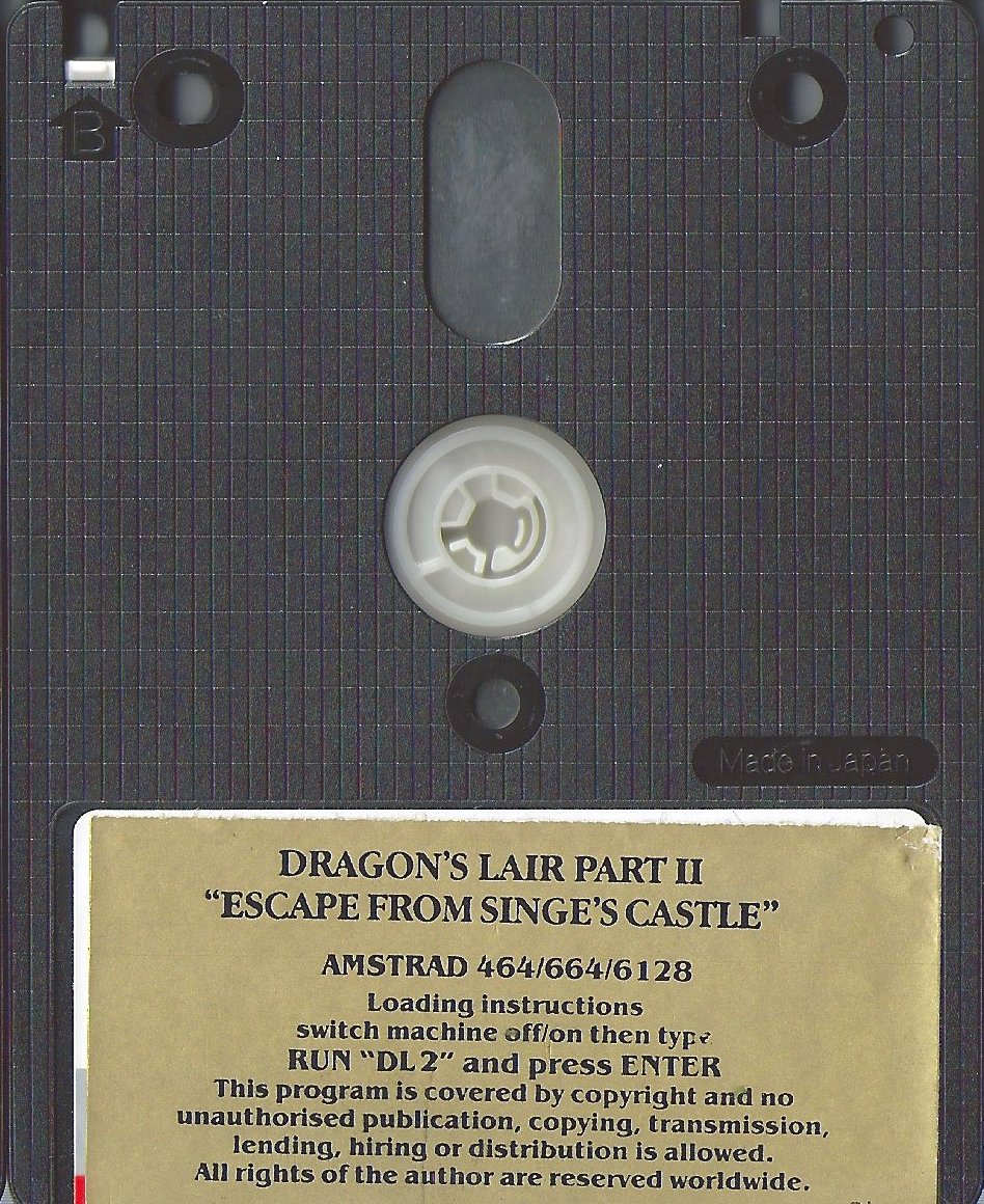 Dragon's Lair Part 2 - Amstrad CPC Floppy Disk