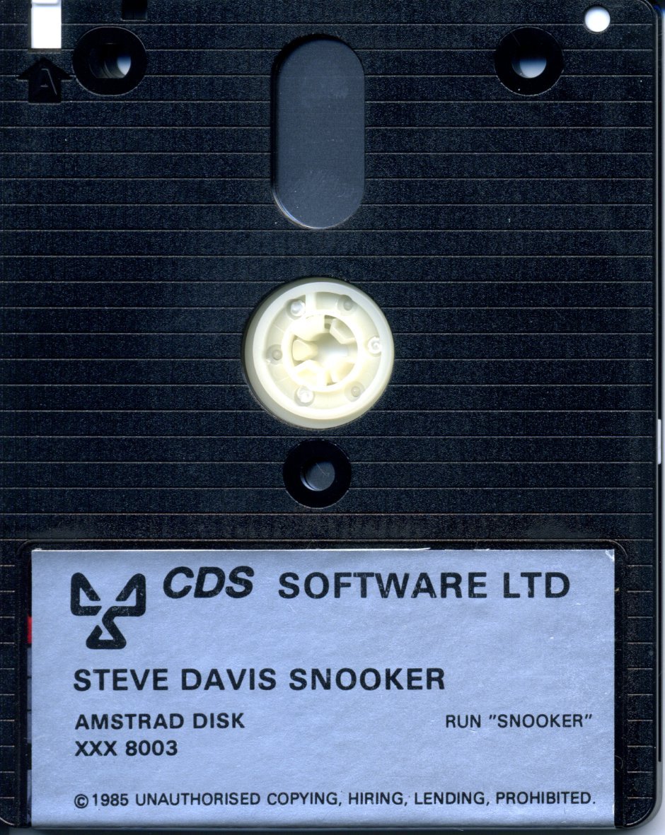 Steve Davis Snooker - Amstrad CPC Floppy Disk