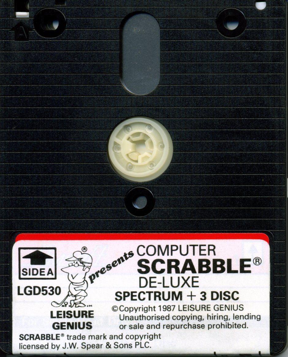 Scrabble De-Luxe - Zx Spectrum +3 Floppy Disk